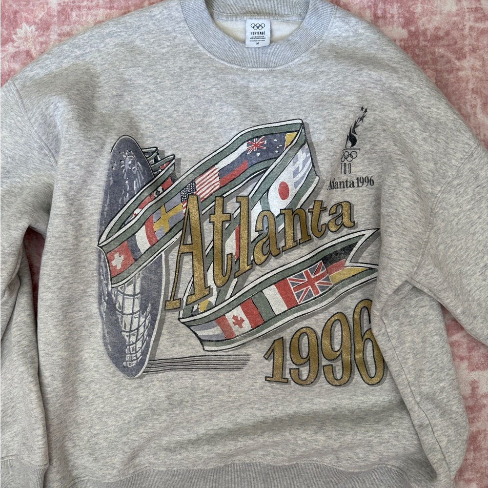 Abercrombie & Fitch Gray Atlanta 1996 Graphic Sweatshirt Vintage